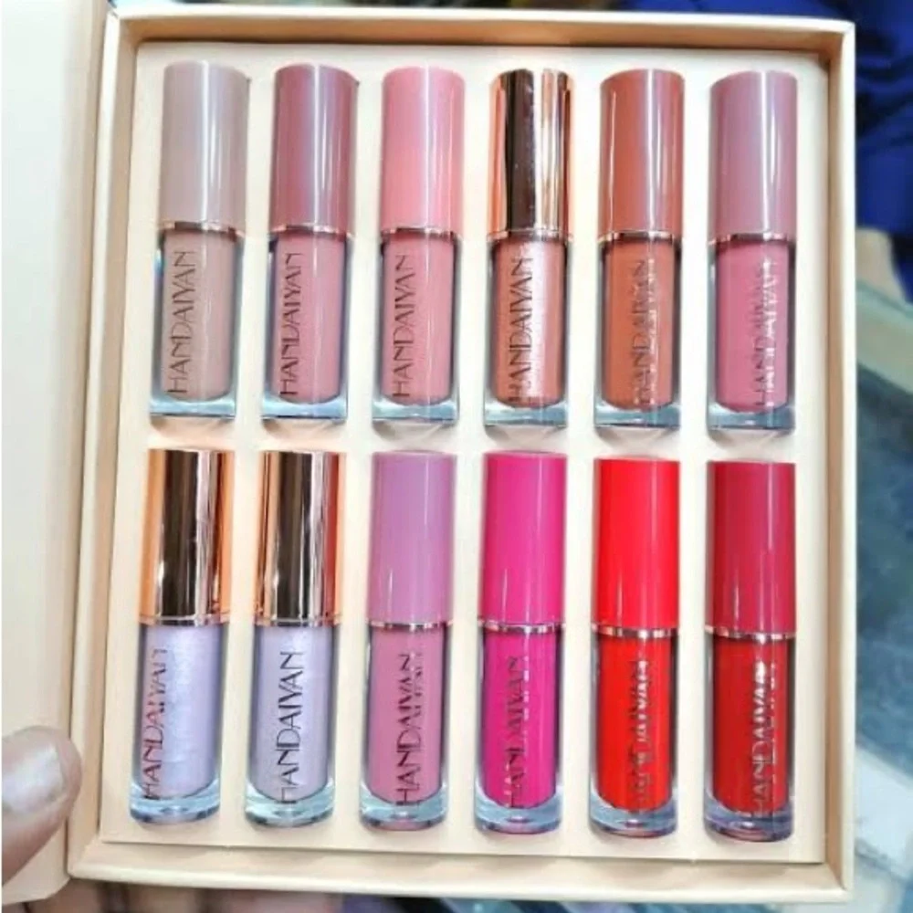 HANDAIYAN 12 Colors Liquid Lipstick Set Matte Lip Gloss, Velvet Lip Gloss - Picture 6 of 9